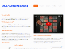Tablet Screenshot of bullycardgame.com
